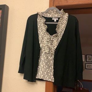 New York & Company black large cardigan/tank top